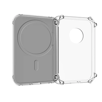 Для Apple MagSaf Защитная крышка внешнего аккумулятора Беспроводная магнитная батарея Силиконовый чехол 