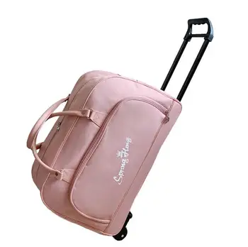Женские багажные сумки на колесиках, дорожные сумки-тележки, ручная кладь, сумка на колесиках, Багажная сумка-тележка, Дорожные чемоданы для девочки