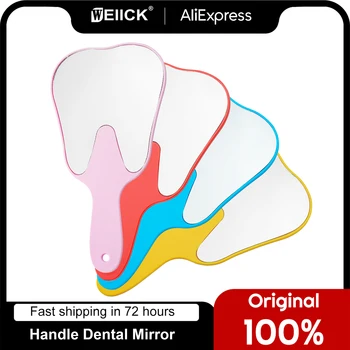 1 шт. стоматологический зеркальный инструмент с милой ручкой, небьющееся ручное зеркало пациента, осмотр зубов, форма зубов, красочная